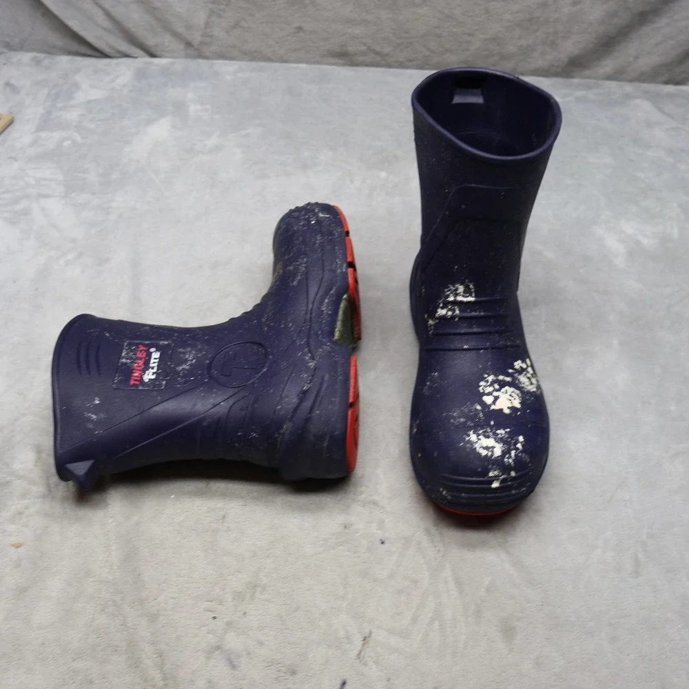 Tingley Flite Unisex M10 W12 Work Boots Blue Rubber Composite Toe 26256 READ